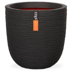 Pot de fleur boule - CAPI EUROPE - RIB NL - 43 x 41 cm - Noir