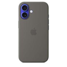 APPLE iPhone&nbsp;16 - Coque en silicone avec MagSafe - Stone Gray
