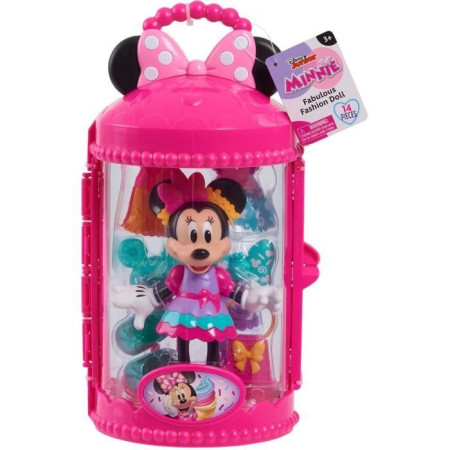 Coffret poupée - DISNEY MINNIE MOUSE - Figurine Articulée 15 cm Sweet Party - Avec ve