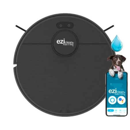 EZIclean I-BOT Z6 MAX - Robot aspirateur laveur connecté 150 min - 2 kPa - 0,43 L - Noir