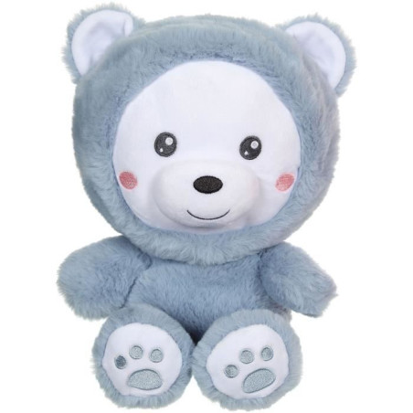 Peluche Ours Hoody Pets&nbsp;- GIPSY TOYS - Bleu,&nbsp;24 cm
