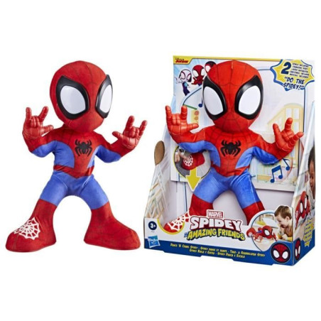 Spidey danse et rampe, peluche interactive avec musique et sons, jouets de super-héros a partir de 3&nbsp;ans, Spidey et ses Amis E