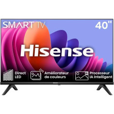 HISENSE 40A4N - TV LED 40 (100 cm) - Bords ultra fins - Full HD (1920x1080) - Smart TV -2xHDMI