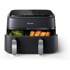 Friteuse sans huile - PHILIPS - Airfryer XXL NA351/00 - Double Cuve 9L - 8 Préréglages - Noir