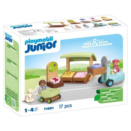 PLAYMOBIL Junior 71691 Etal fruits légumes bio