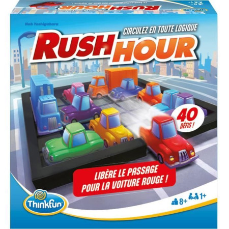ThinkFun Rush Hou- Jeu de logiqu-Casse-tete-Embouteillage-40 défis 4 niveau-1 Joueur