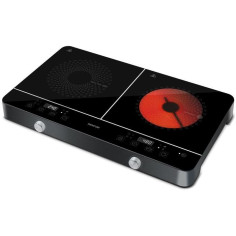 Plaque de cuisson a induction et radiante - SENCOR - SCP 4001BK - 3400 W - 2 foyers - Noir Plaque de cuisson a induction et radiante - SENCOR - SCP 4001BK - 3400 W - 2 foyers - Noir