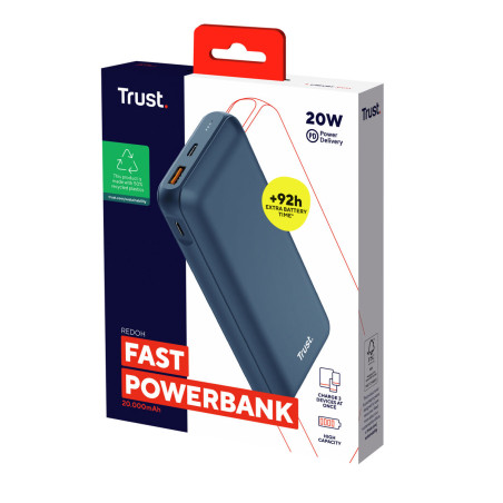 Powerbank Trust 25034 Bleu 20000 mAh (1 Unit)