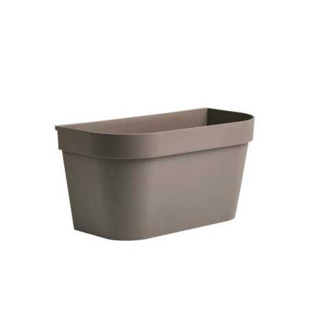 Pot mural - GARDEN ID Star - Taupe 36 x 16 cm - Réserve d'eau avec systeme de trop-plein - Recyclé et 100% recyclable