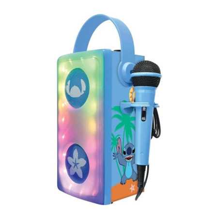 Lexibook - Enceinte Bluetooth Stitch avec micro - Effets lumineux multicolores - Des 3 ans - Port de carte SD/TF - Des 3 ans