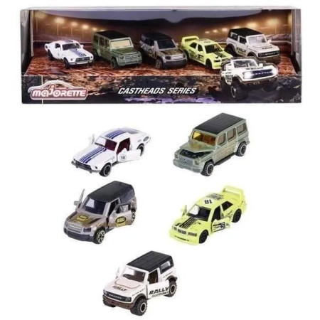 Majorette - Coffret Castheads Magazine - 5 véhicules en métal - Parties ouvrantes et