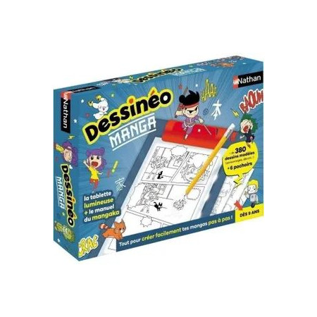 Jeu créatif - NATHAN - Dessinéo Manga - Tablette lumineuse pour créer des mangas