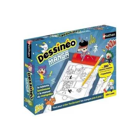 Jeu créatif - NATHAN - Dessinéo Manga - Tablette lumineuse pour créer des mangas