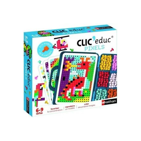 CLIC EDUC PIXELS - Jeu de création - NATHAN - Reconnaissance des couleurs et imagination !