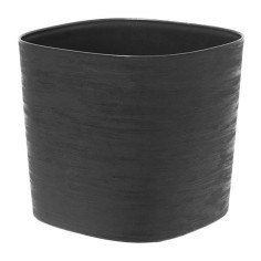 Pot a réserve d'eau - GARDEN ID Glamour - Anthracite 40 cm - Surface granuleuse - Int