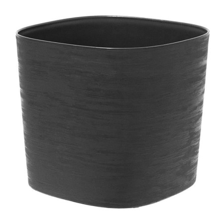 Pot a réserve d'eau - GARDEN ID Glamour - Anthracite 40 cm - Surface granuleuse - Int
