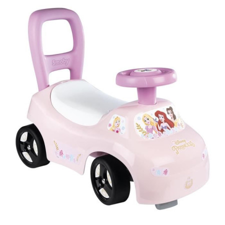 Smoby - Porteur auto enfant 2 en 1 - Disney Princesse - Coffre sous la selle - Des 10