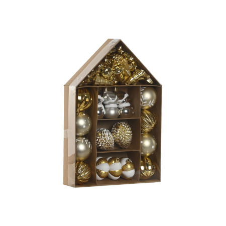 boules de noel home esprit dore pvc 24 x 6 x 35 cm
