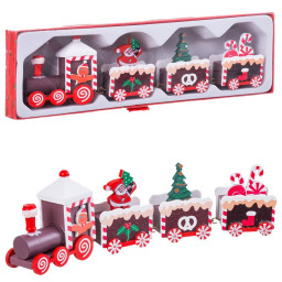 decorations de noel multicouleur train 20 x 45 x 25 cm