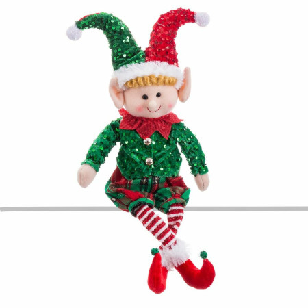 decorations de noel rouge vert elfe 30 x 8 x 56 cm