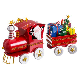 decorations de noel multicouleur train pere noel 39 x 11 x 23 cm