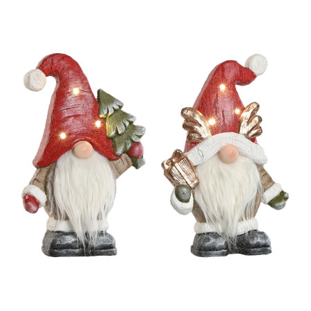 decorations de noel home esprit blanc rouge gnome 25 x 115 x 38 cm 2 unites