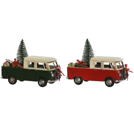 decorations de noel home esprit rouge vert 265 x 12 x 19 cm 2 unites