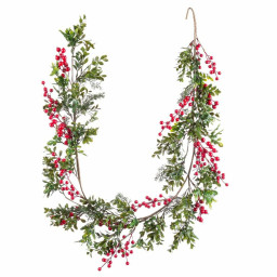 guirlande de noel rouge vert plastique 150 x 8 x 8 cm