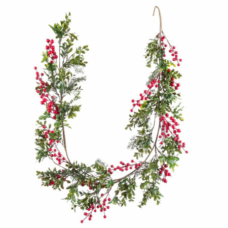 guirlande de noel rouge vert plastique 150 x 8 x 8 cm