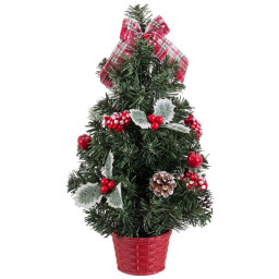 sapin de noel rouge vert pvc ananas 26 x 26 x 50 cm