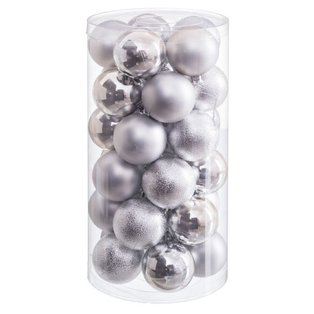boules de noel rouge plastique o 6 cm 30 unites