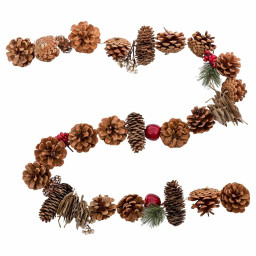 guirlande de noel multicouleur naturel plastique foam ananas 150 x 5 x 5 cm