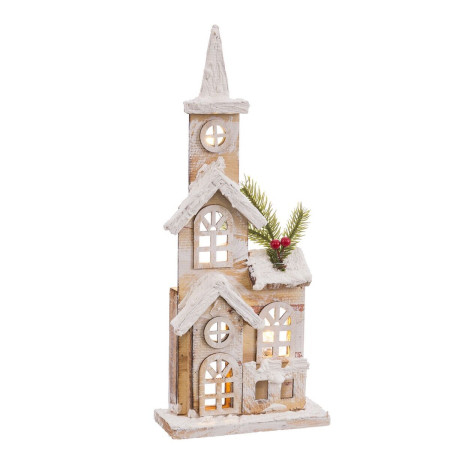 accesoires pour creche de noel naturel eglise 16 x 8 x 38 cm