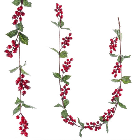 guirlande de noel rouge vert foam tissu 10 x 10 x 150 cm