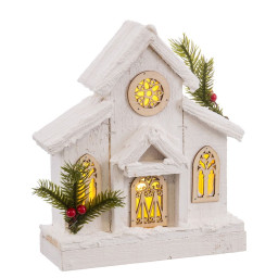 accesoires pour creche de noel naturel eglise 20 x 7 x 24 cm