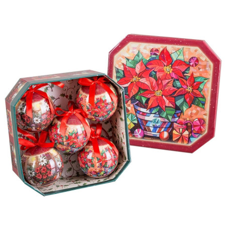 boules de noel multicouleur polyfoam o 75 cm 5 unites