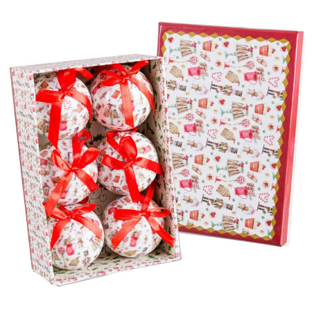 boules de noel multicouleur polyfoam o 75 cm 6 unites