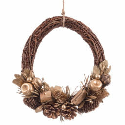 couronne de noel foam ananas 28 x 8 x 29 cm