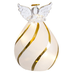 decorations de noel transparent ange 8 x 8 x 11 cm