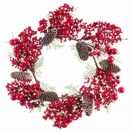 couronne de noel rouge vert foam ananas 45 x 45 x 10 cm