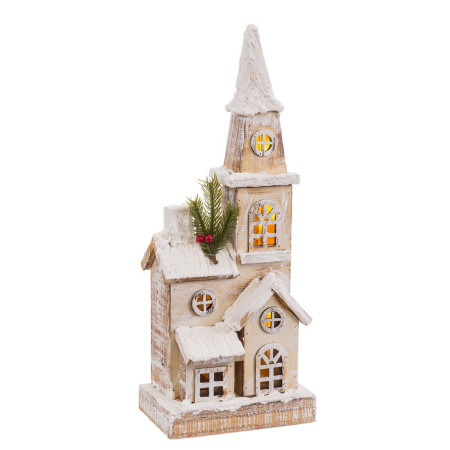 accesoires pour creche de noel naturel eglise 18 x 12 x 46 cm