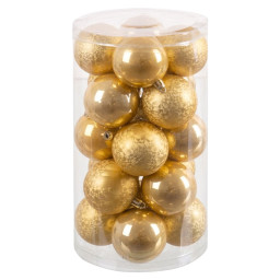 boules de noel or dore plastique o 6 cm 145 x 145 x 26 cm 20 unites