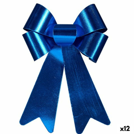 lien decorations de noel bleu pvc 24 x 36 x 5 cm 12 unites
