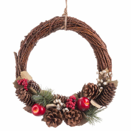 couronne de noel multicouleur naturel plastique foam ananas 28 x 8 x 29 cm