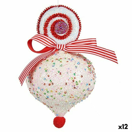 decorations de noel larme blanc 11 x 17 x 11 cm 12 unites