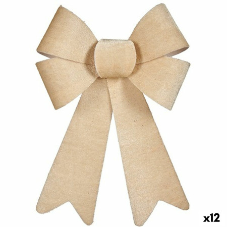 lien decorations de noel beige pvc 16 x 24 x 4 cm 12 unites