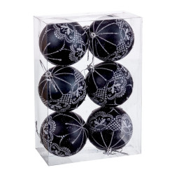 boules de noel plastique o 8 cm 24 x 8 x 16 cm 6 unites
