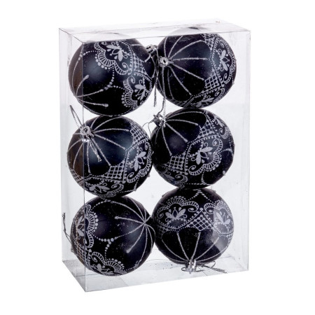 boules de noel plastique o 8 cm 24 x 8 x 16 cm 6 unites