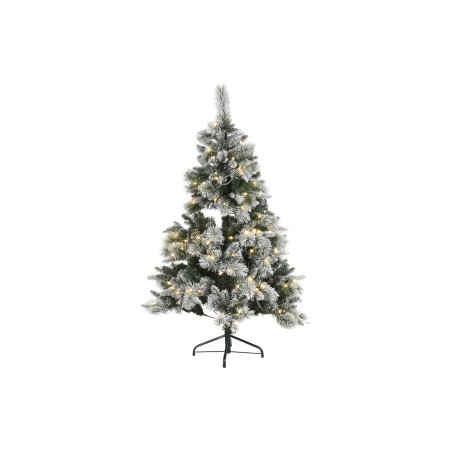 sapin de noel home esprit vert pvc metal enneige 96 x 96 x 150 cm