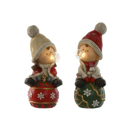 decorations de noel home esprit blanc rouge vert 205 x 23 x 51 cm 2 unites